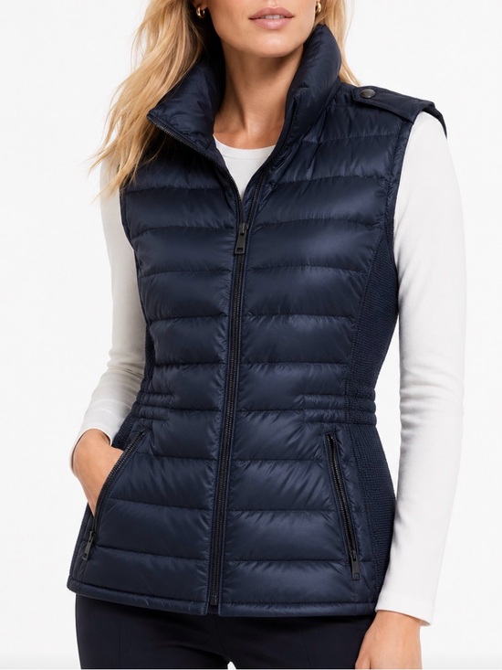 Burberry Jackets & Blazers - Burberry Quilted Navy Sleeveless Vest